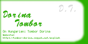 dorina tombor business card